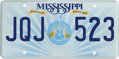 MS license plate JQJ523