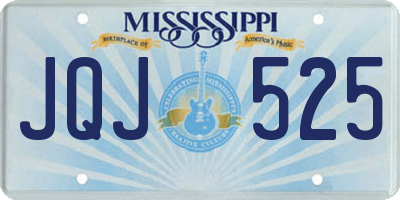 MS license plate JQJ525