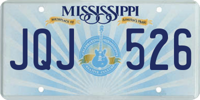 MS license plate JQJ526
