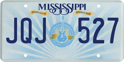 MS license plate JQJ527