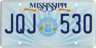 MS license plate JQJ530