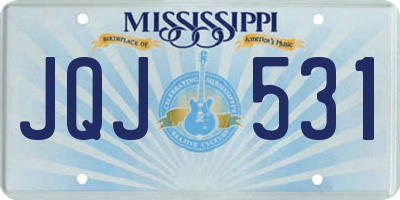 MS license plate JQJ531