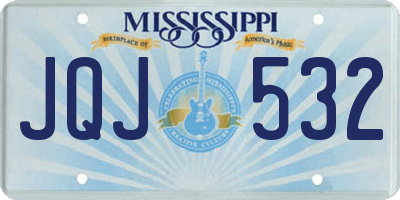 MS license plate JQJ532