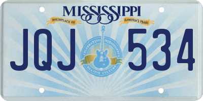 MS license plate JQJ534