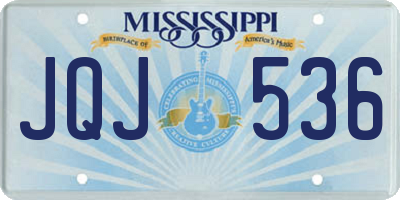 MS license plate JQJ536