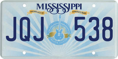 MS license plate JQJ538