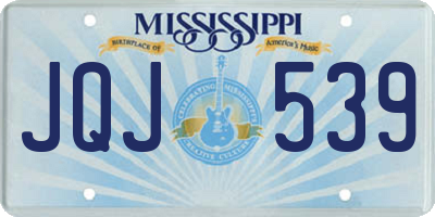 MS license plate JQJ539