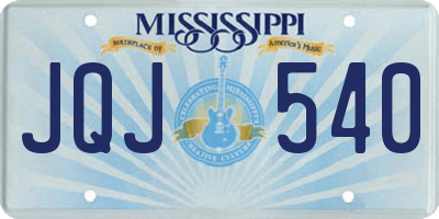 MS license plate JQJ540