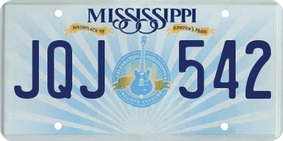MS license plate JQJ542