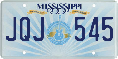 MS license plate JQJ545