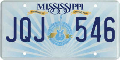 MS license plate JQJ546