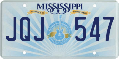 MS license plate JQJ547