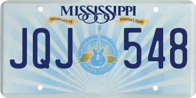MS license plate JQJ548