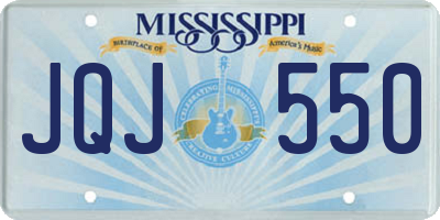 MS license plate JQJ550