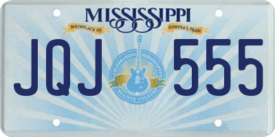MS license plate JQJ555
