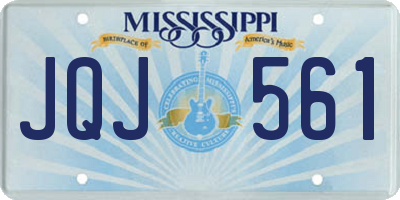MS license plate JQJ561