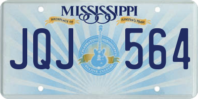 MS license plate JQJ564