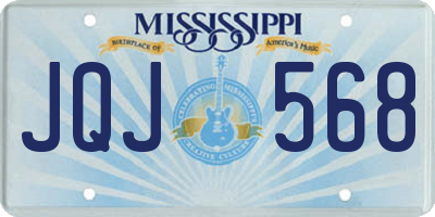 MS license plate JQJ568