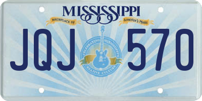 MS license plate JQJ570