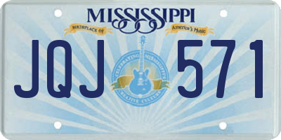 MS license plate JQJ571