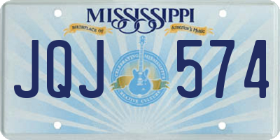 MS license plate JQJ574