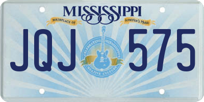 MS license plate JQJ575