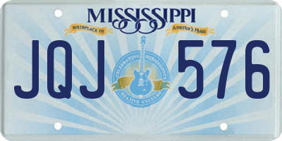 MS license plate JQJ576