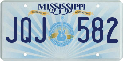 MS license plate JQJ582