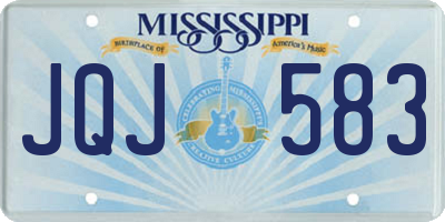 MS license plate JQJ583