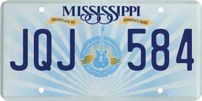 MS license plate JQJ584
