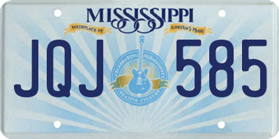 MS license plate JQJ585