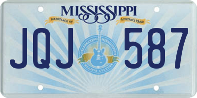 MS license plate JQJ587