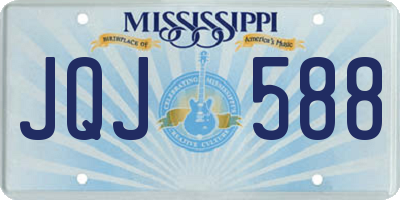 MS license plate JQJ588