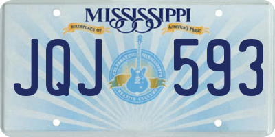 MS license plate JQJ593