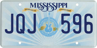 MS license plate JQJ596
