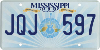 MS license plate JQJ597