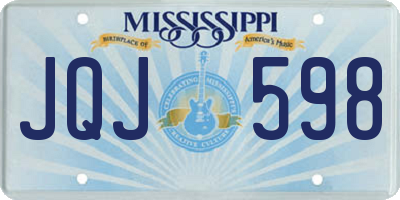 MS license plate JQJ598