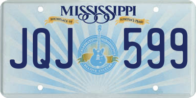 MS license plate JQJ599