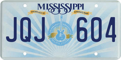MS license plate JQJ604