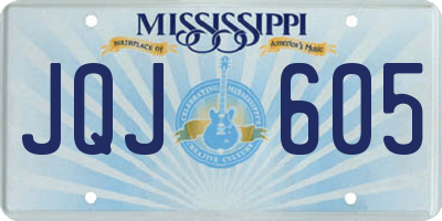 MS license plate JQJ605