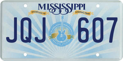 MS license plate JQJ607