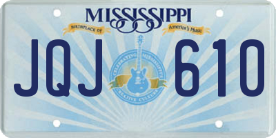 MS license plate JQJ610