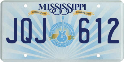 MS license plate JQJ612
