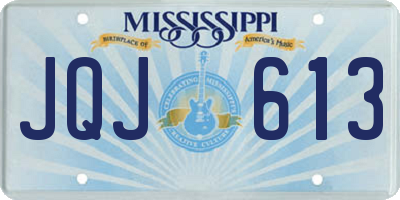 MS license plate JQJ613
