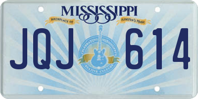 MS license plate JQJ614