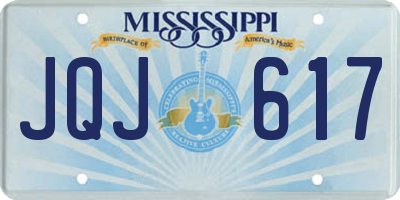 MS license plate JQJ617