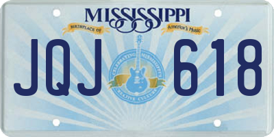 MS license plate JQJ618