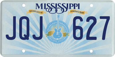 MS license plate JQJ627