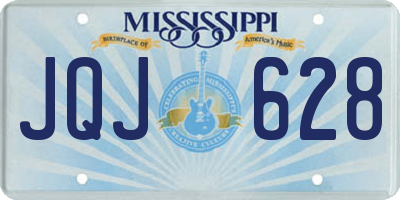 MS license plate JQJ628
