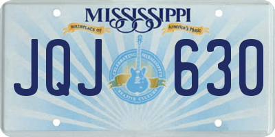 MS license plate JQJ630